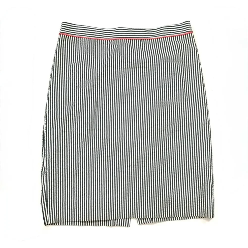 J. Crew Pencil Skirt in Seersucker Stripe